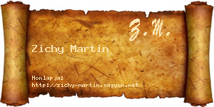 Zichy Martin névjegykártya